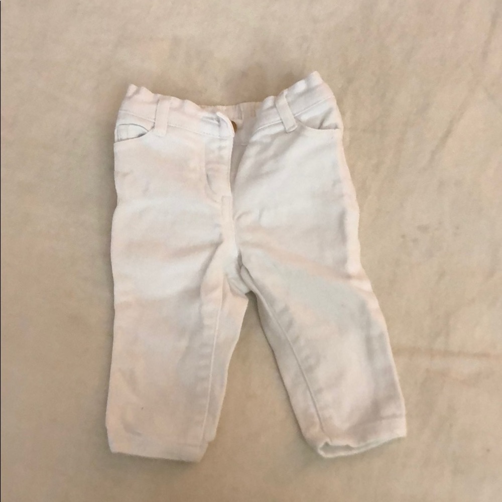 Janie and jack white skinny jean 3-6 months